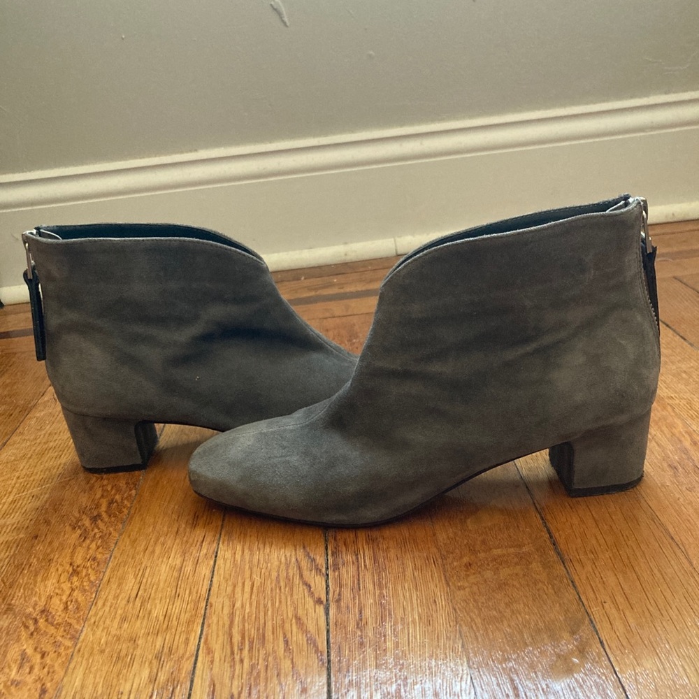 Initial Hong Kong Grey Suede Bootie